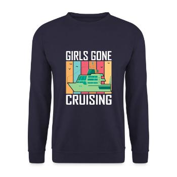 Girls Gone Cruising 2023 Design for Adventure et - Sweat-shirt Unisexe - marine - Devant - Alina (178cm) & Michal (187cm)
