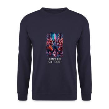 I Dance for Self-Care Motivation Dance - Unisex Sweatshirt - navy - Front - Alina (178cm) & Michal (187cm)