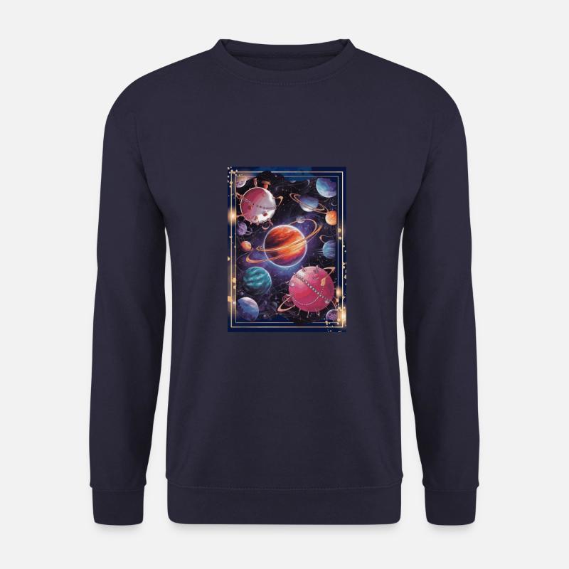 Cosmic Planetary Art Universum Design - Unisex Pullover - Navy