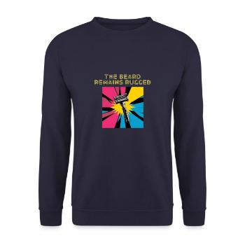 La barbe reste robuste Rasoir vintage design - Sweat-shirt Unisexe - marine - Devant - Alina (178cm) & Michal (187cm)
