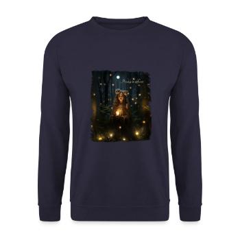 la fée des bois - Sweat-shirt Unisexe - marine - Devant - Alina (178cm) & Michal (187cm)