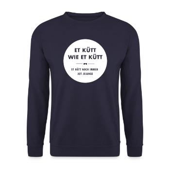 Et kütt wie et kütt / weiss - Unisex Pullover - Navy - Vorne - Alina (178cm) & Michal (187cm)