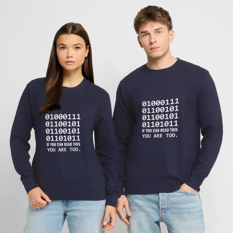 Geek in binary code binary IT computer scientist & nerd Unisex Sweatshirt