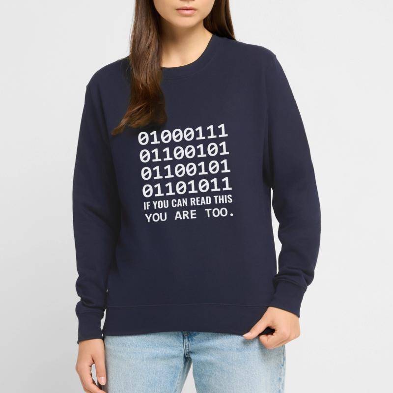 Geek in binary code binary IT computer scientist & nerd Unisex Sweatshirt