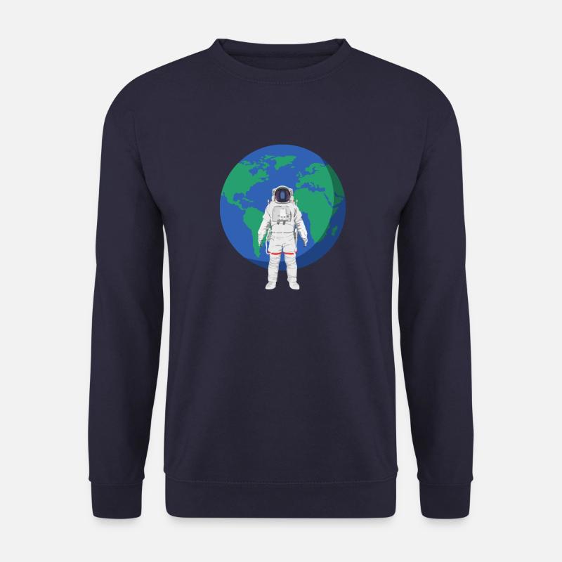 Astronaut und Welt - Unisex Pullover - Navy
