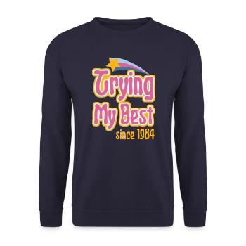 Je fais de mon mieux depuis 1984 - Sweat-shirt Unisexe - marine - Devant - Alina (178cm) & Michal (187cm)