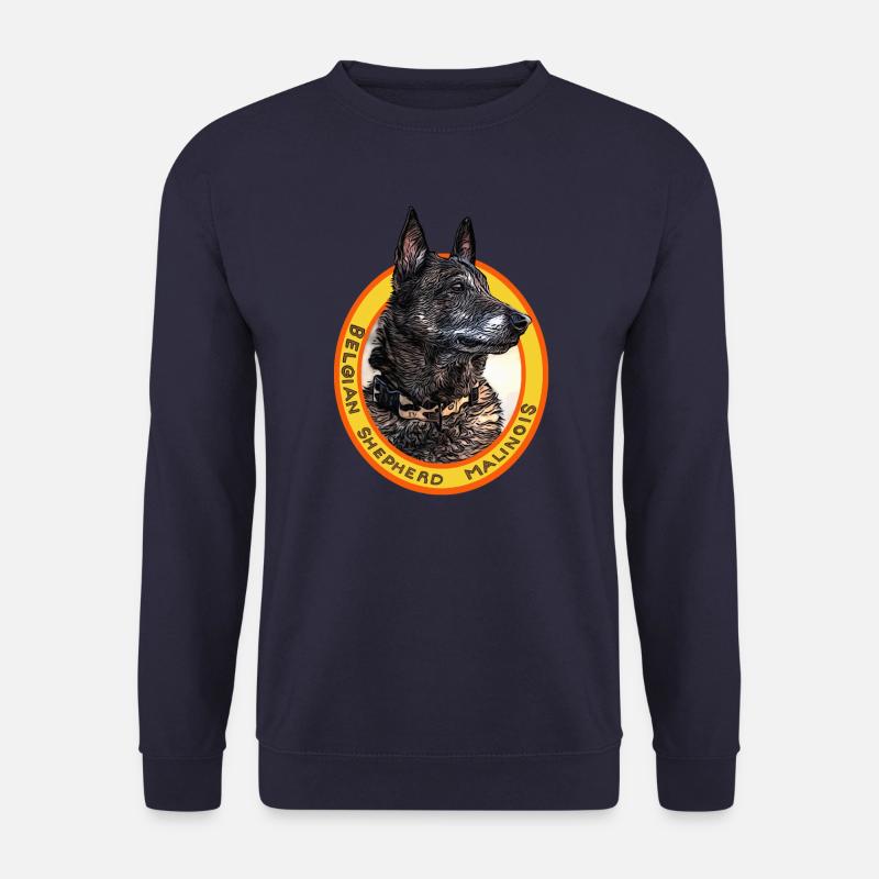 belgian shepherd malinois black - Unisex Sweatshirt - navy