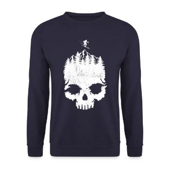 Totenkopf, Ski, Après-ski, Sports d’hiver, Vacances au ski - Sweat-shirt Unisexe - marine - Devant - Alina (178cm) & Michal (187cm)