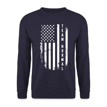 Team Normal - Unisex Sweatshirt - navy - Front - Alina (178cm) & Michal (187cm)