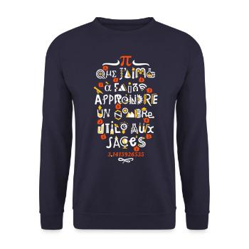 Pi 314 - Sweat-shirt Unisexe - marine - Devant - Alina (178cm) & Michal (187cm)
