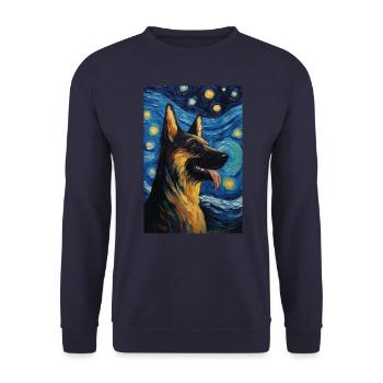 Sheepdog - Unisex Sweatshirt - navy - Front - Alina (178cm) & Michal (187cm)