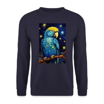 Perroquet - Sweat-shirt Unisexe - marine - Devant - Alina (178cm) & Michal (187cm)