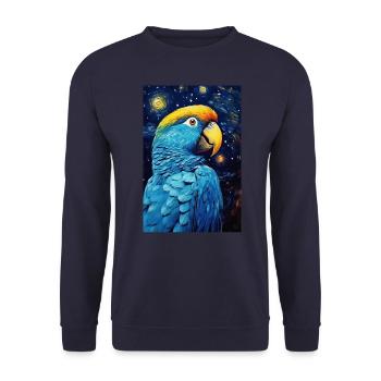 Perroquet - Sweat-shirt Unisexe - marine - Devant - Alina (178cm) & Michal (187cm)