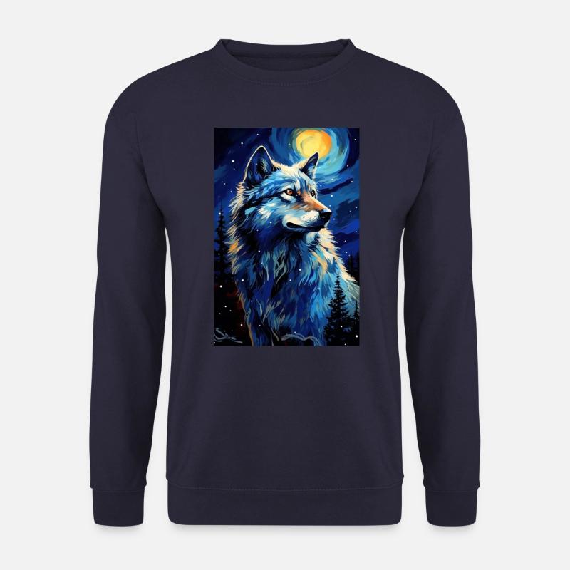 Wolf - Unisex Pullover - Navy
