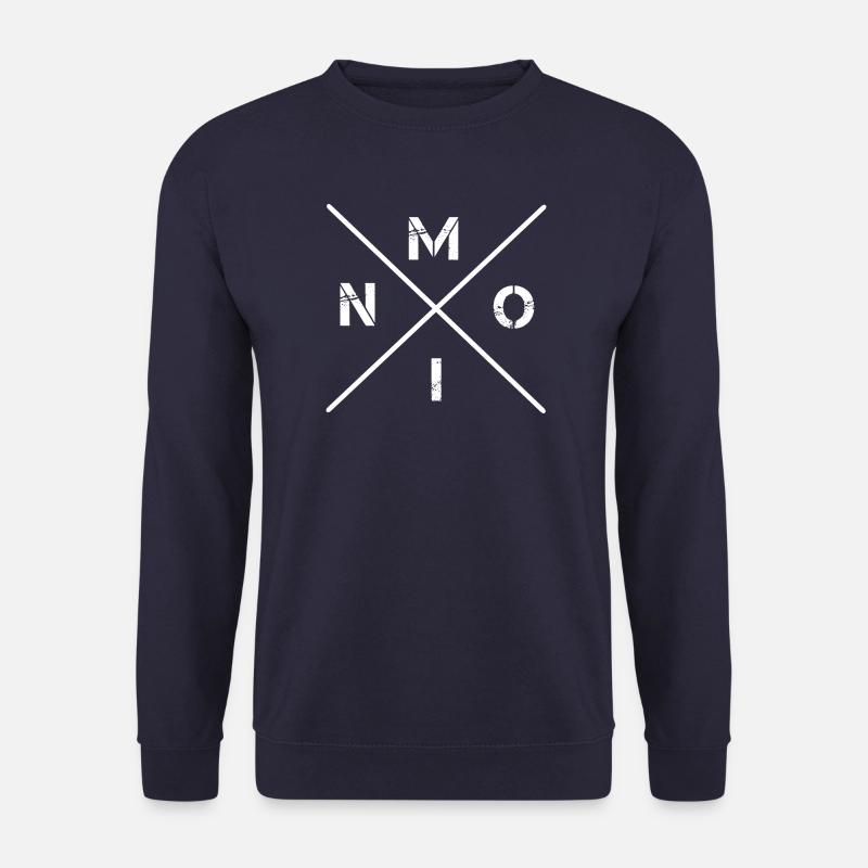 MOIN mit Kreuz [white] - Unisex Pullover - Navy