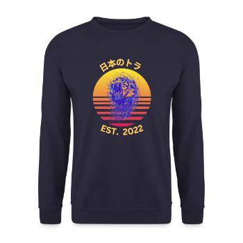 芸者 2022 1 - Unisex Pullover - Navy - Vorne - Alina (178cm) & Michal (187cm)