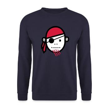 Piraten - Unisex Pullover - Navy - Vorne - Alina (178cm) & Michal (187cm)