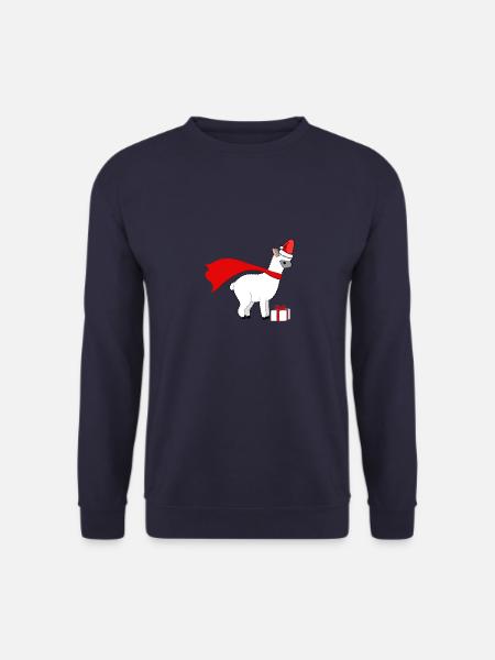 Weihnachts Alpaka - Unisex Pullover - Navy