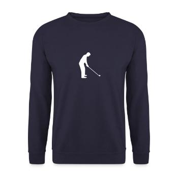 Golfspieler - Unisex Pullover - Navy - Vorne - Alina (178cm) & Michal (187cm)