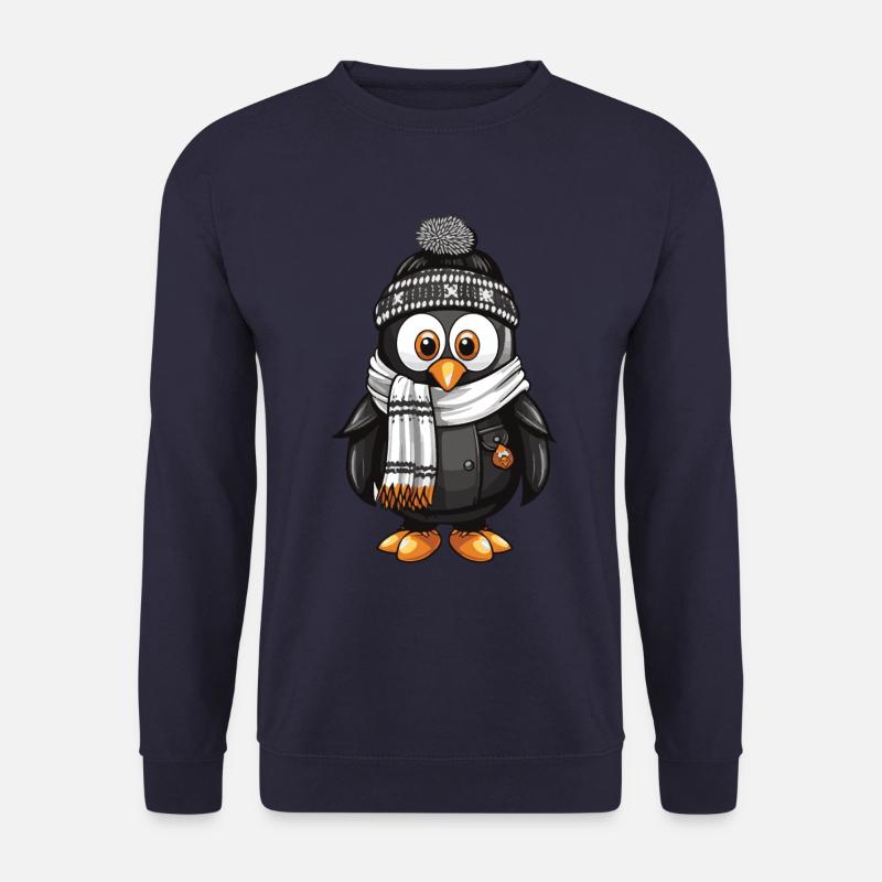 Penguin Comic Cute Winter - Unisex Sweatshirt - navy