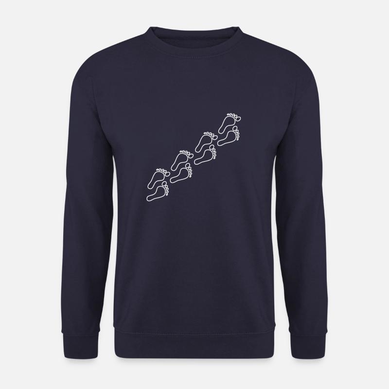 White footprints - Unisex Sweatshirt - navy