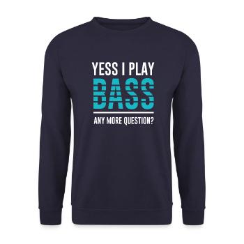 Basse guitare bassist joueur EADG basse musique - Sweat-shirt Unisexe - marine - Devant - Alina (178cm) & Michal (187cm)