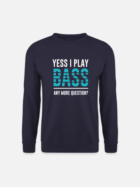 Bass Gitarre Bassist Spieler EADG Bassisten Musik - Unisex Pullover - Navy