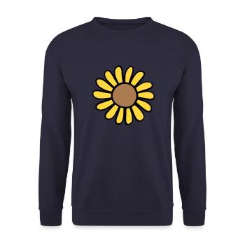 Soleil fleur florale battements de cœur tournesol - Sweat-shirt Unisexe - marine - Devant - Alina (178cm) & Michal (187cm)