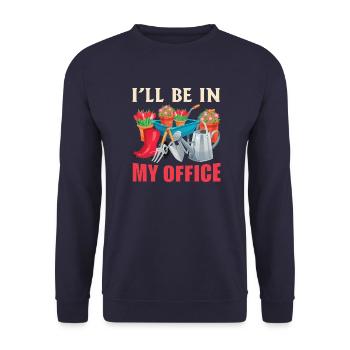 Bureau jardin jardinier botanique récolte - Sweat-shirt Unisexe - marine - Devant - Alina (178cm) & Michal (187cm)