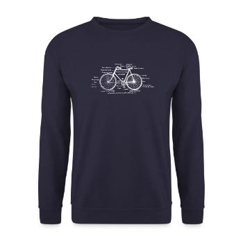 Cycopath Fahrrad E-Bike Radfahren Rennrad Fahrrad - Unisex Pullover - Navy - Vorne - Alina (178cm) & Michal (187cm)