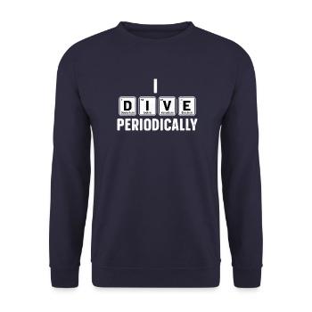 Tauchen Periodisch Taucher Tauchsport Ozean Wasser - Unisex Pullover - Navy - Vorne - Alina (178cm) & Michal (187cm)