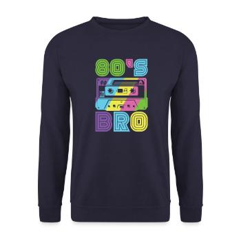Ich liebe die 80er - Unisex Pullover - Navy - Vorne - Alina (178cm) & Michal (187cm)
