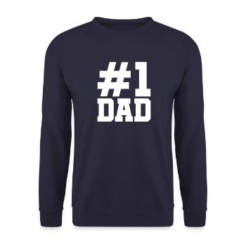 Welt Bester Vater Dad Vatertagsgeschenk Papa Stolz - Unisex Pullover - Navy - Vorne - Alina (178cm) & Michal (187cm)