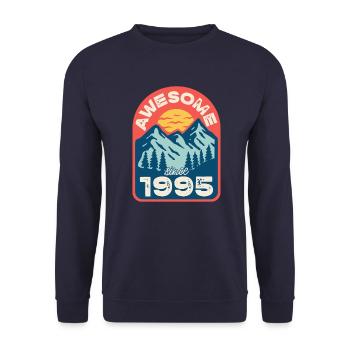 Awesome since 1995 - Unisex Pullover - Navy - Vorne - Alina (178cm) & Michal (187cm)