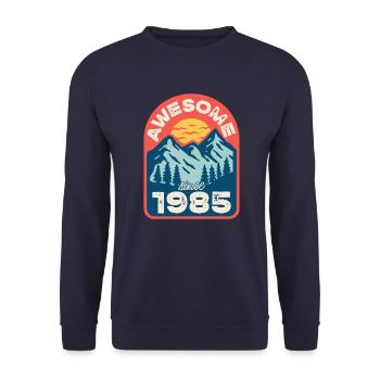 Awesome since 1985 - Unisex Pullover - Navy - Vorne - Alina (178cm) & Michal (187cm)