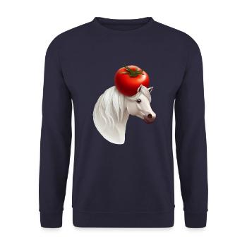 Cheval Tomato Head - Sweat-shirt Unisexe - marine - Devant - Alina (178cm) & Michal (187cm)