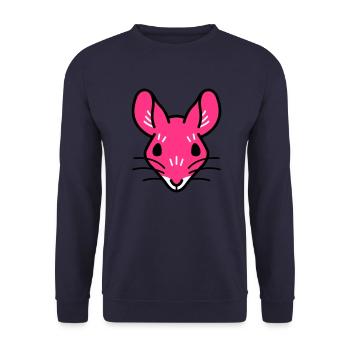 Waldfreunde Maus - Unisex Pullover - Navy - Vorne - Alina (178cm) & Michal (187cm)