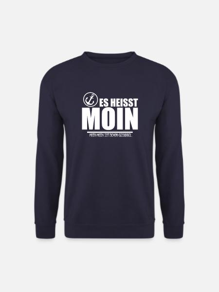Es heisst MOIN - mit Anker [white] - Unisex Pullover - Navy