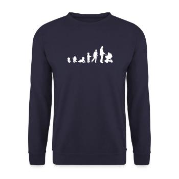 Evolution stroller dad dad stroller1 - Unisex Sweatshirt - navy - Front - Alina (178cm) & Michal (187cm)