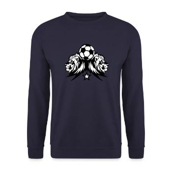 soccer soccer ball sports 1710 lion logo - Unisex Sweatshirt - navy - Front - Alina (178cm) & Michal (187cm)