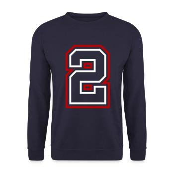 2 Number number - Unisex Sweatshirt - navy - Front - Alina (178cm) & Michal (187cm)
