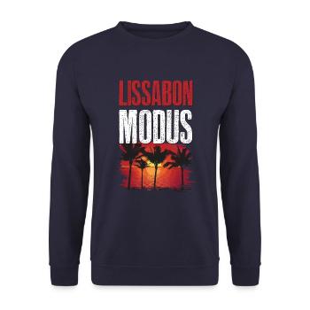 Lisbon Mode - Unisex Sweatshirt - navy - Front - Alina (178cm) & Michal (187cm)