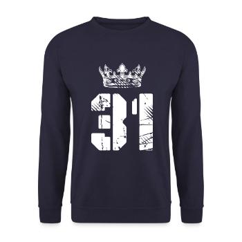 31 Couronne numérique - Sweat-shirt Unisexe - marine - Devant - Alina (178cm) & Michal (187cm)