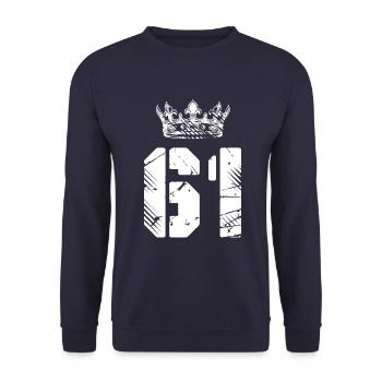 61 Couronne numérique - Sweat-shirt Unisexe - marine - Devant - Alina (178cm) & Michal (187cm)