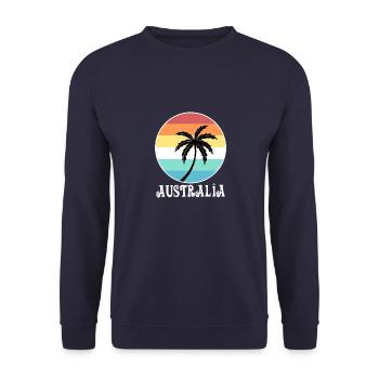 Australia - Unisex Sweatshirt - navy - Front - Alina (178cm) & Michal (187cm)
