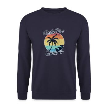 Costa Rica - Unisex Pullover - Navy - Vorne - Alina (178cm) & Michal (187cm)