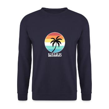 Bahamas - Unisex Sweatshirt - navy - Front - Alina (178cm) & Michal (187cm)
