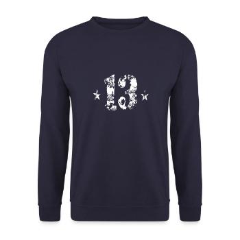 Dreizehn 13 - Unisex Pullover - Navy - Vorne - Alina (178cm) & Michal (187cm)