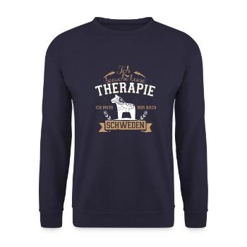 Keine Therapie Schweden Shirt - Unisex Pullover - Navy - Vorne - Alina (178cm) & Michal (187cm)
