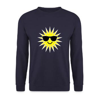 Sun smilie - Unisex Pullover - Navy - Vorne - Alina (178cm) & Michal (187cm)